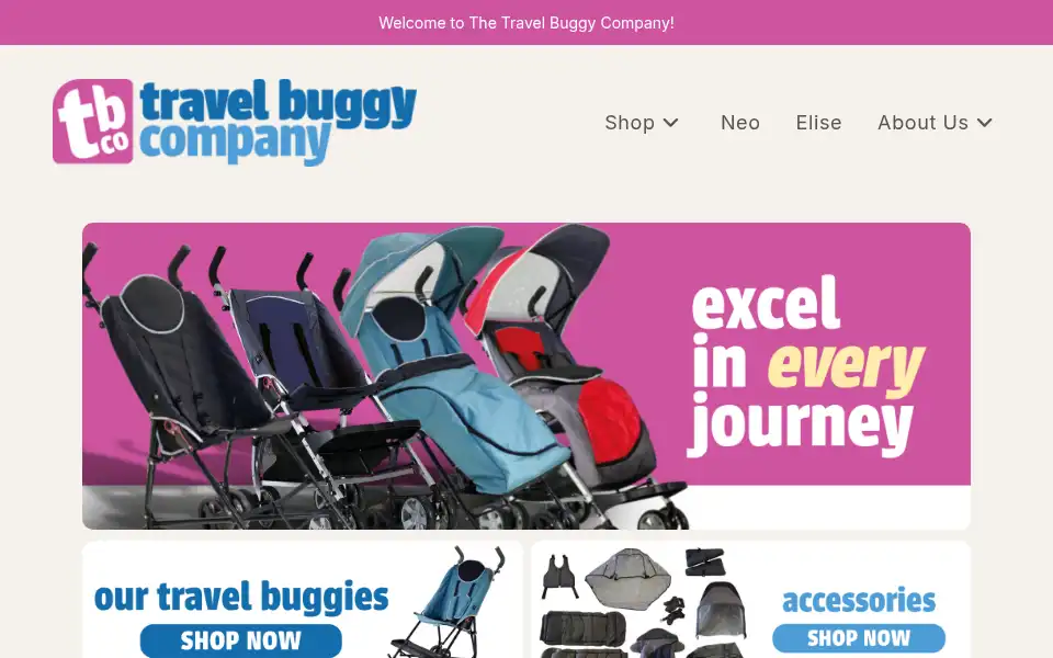 Screenshot of thetravelbuggycompany.co.uk