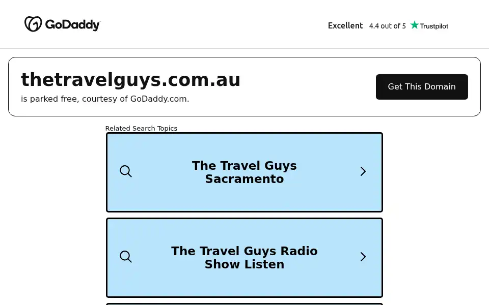 Screenshot of thetravelguys.com.au