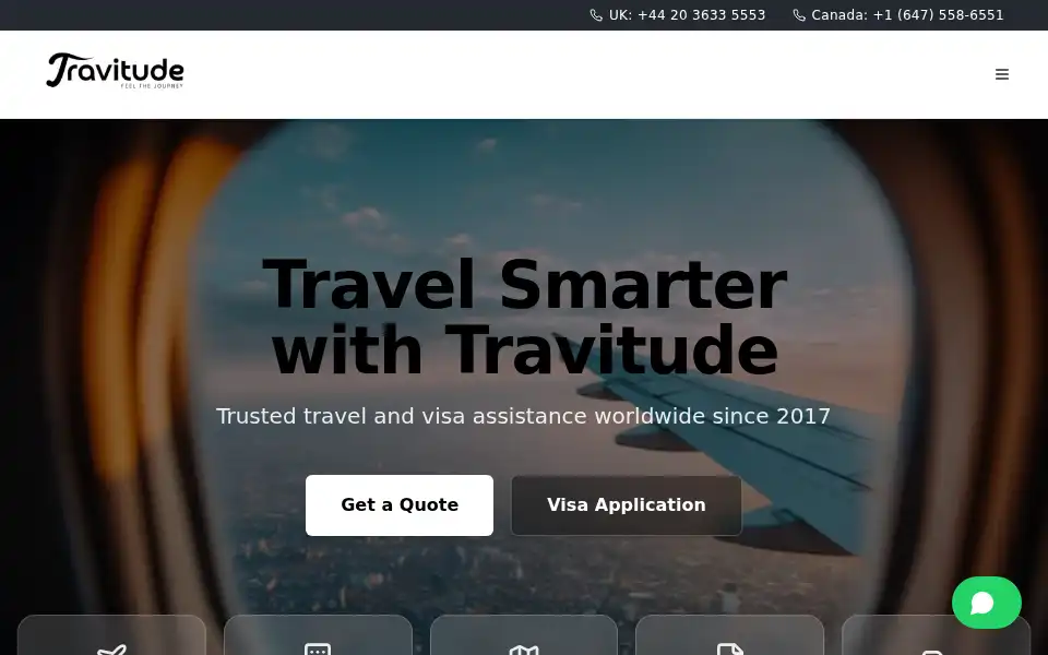 Screenshot of thetravitude.com