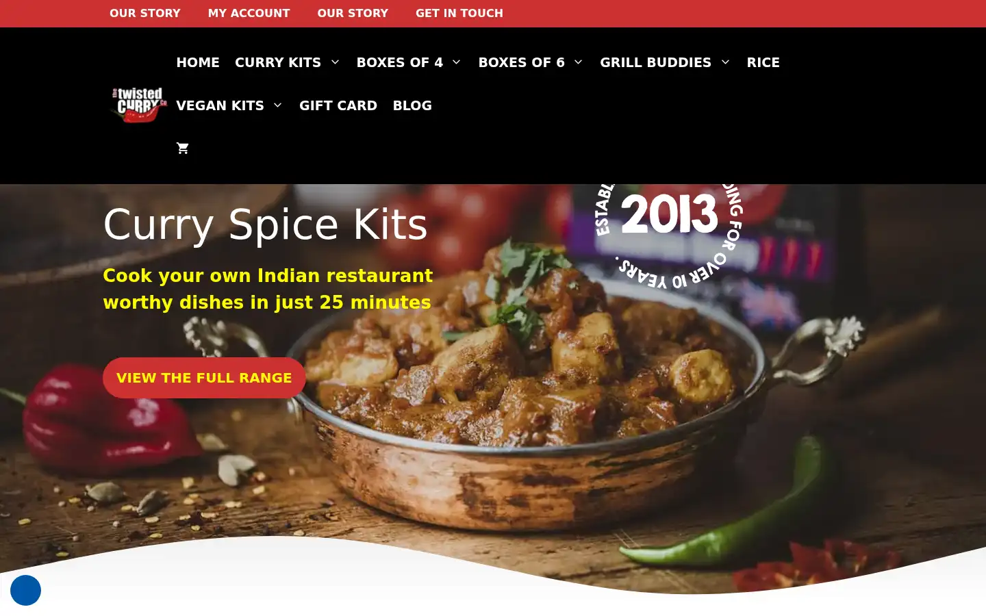 Screenshot of thetwistedcurry.co.uk