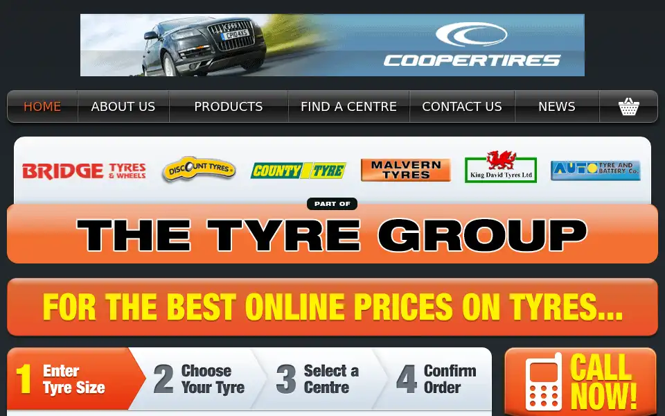 Screenshot of thetyregroup.co.uk