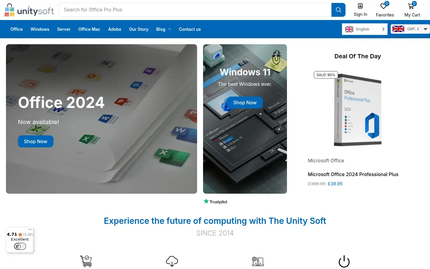 Screenshot of theunitysoft.com