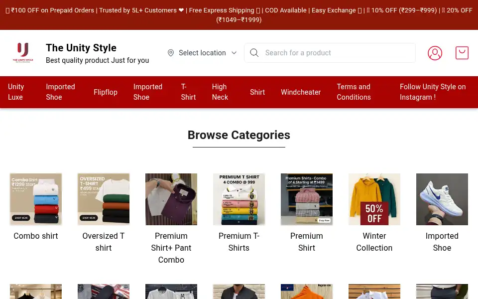 Screenshot of theunitystyle.in