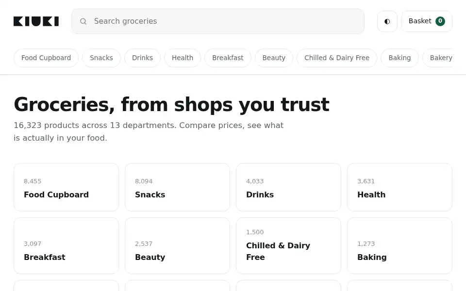 Screenshot of thevegankindsupermarket.com