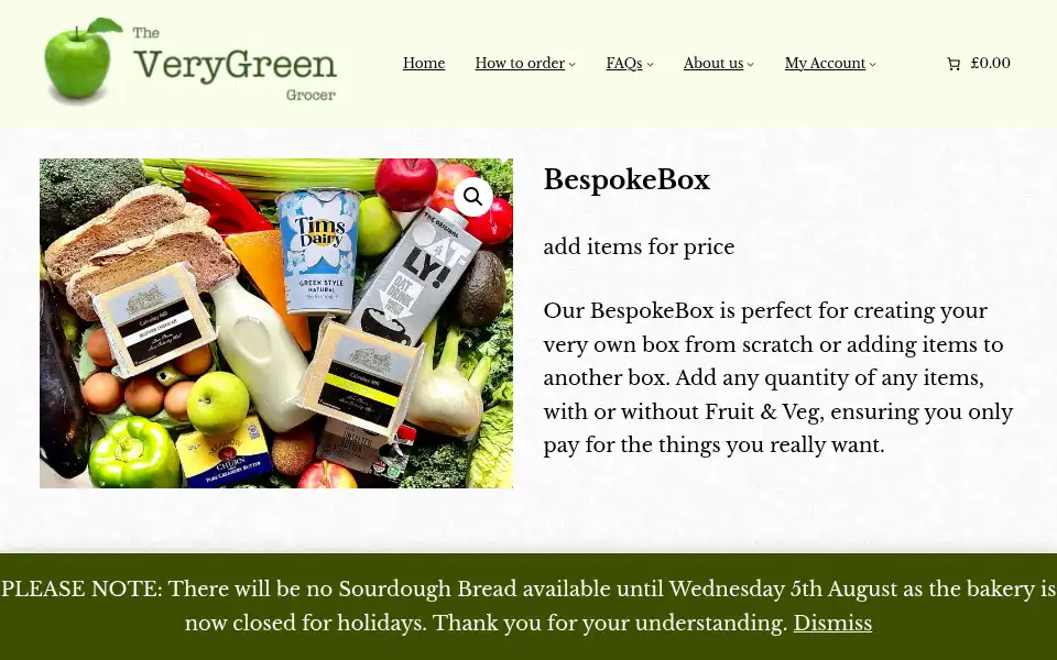 Screenshot of theverygreengrocer.co.uk