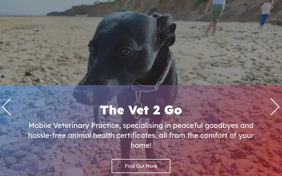 Screenshot of thevet2go.co.uk