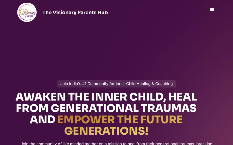 Screenshot of thevisionaryparent.com