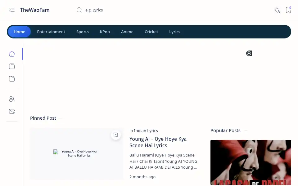 Screenshot of thewaofam.com