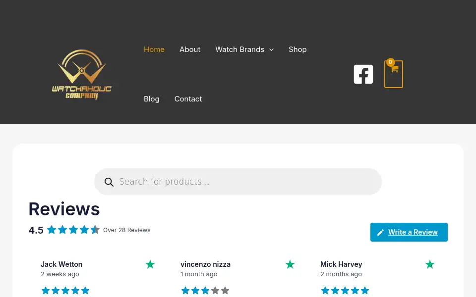 Screenshot of thewatchaholic.co.uk