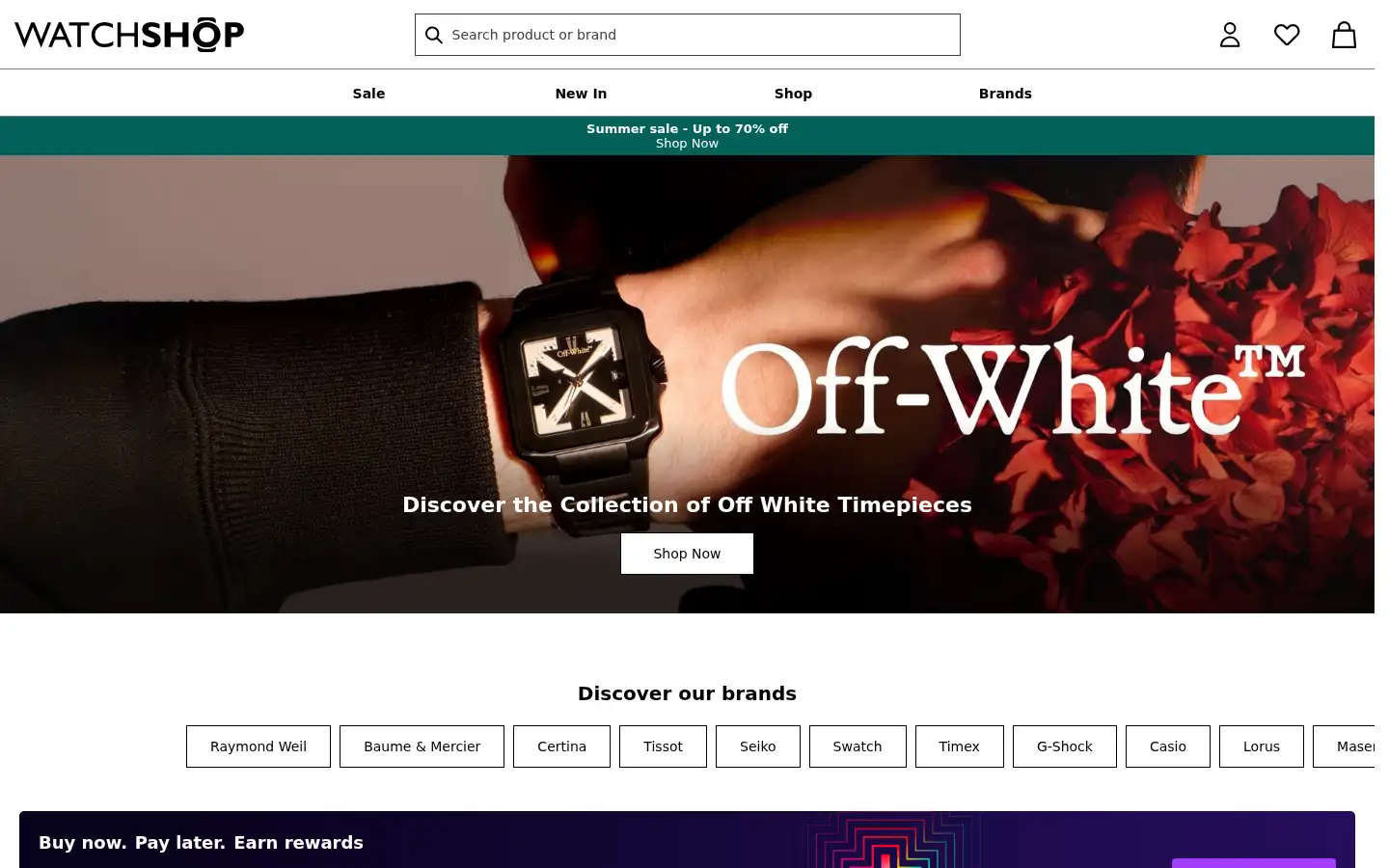 Screenshot of thewatchhut.co.uk