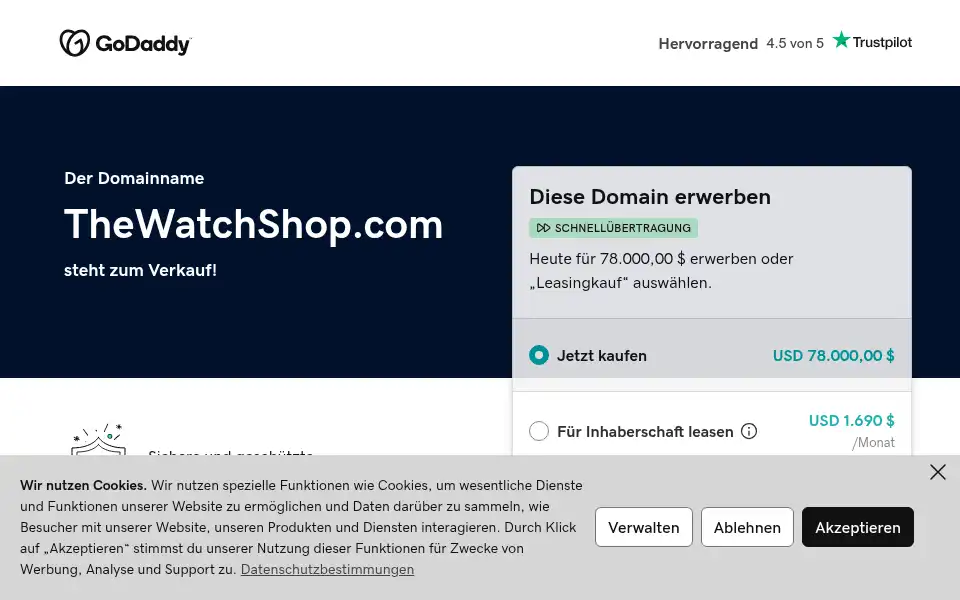 Screenshot of thewatchshop.com