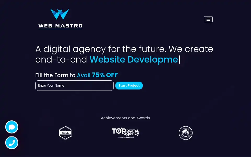 Screenshot of thewebmastro.com