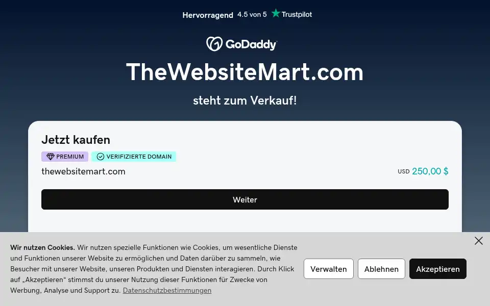Screenshot of thewebsitemart.com