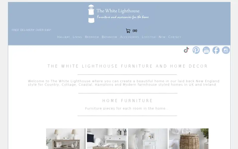 Screenshot of thewhitelighthousefurniture.co.uk