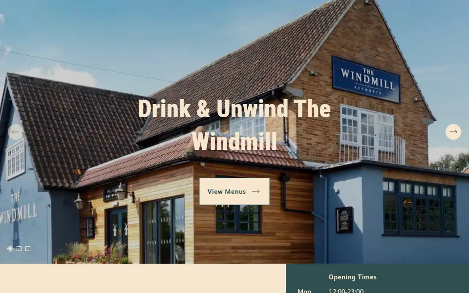 Screenshot of thewindmillkeyworth.co.uk
