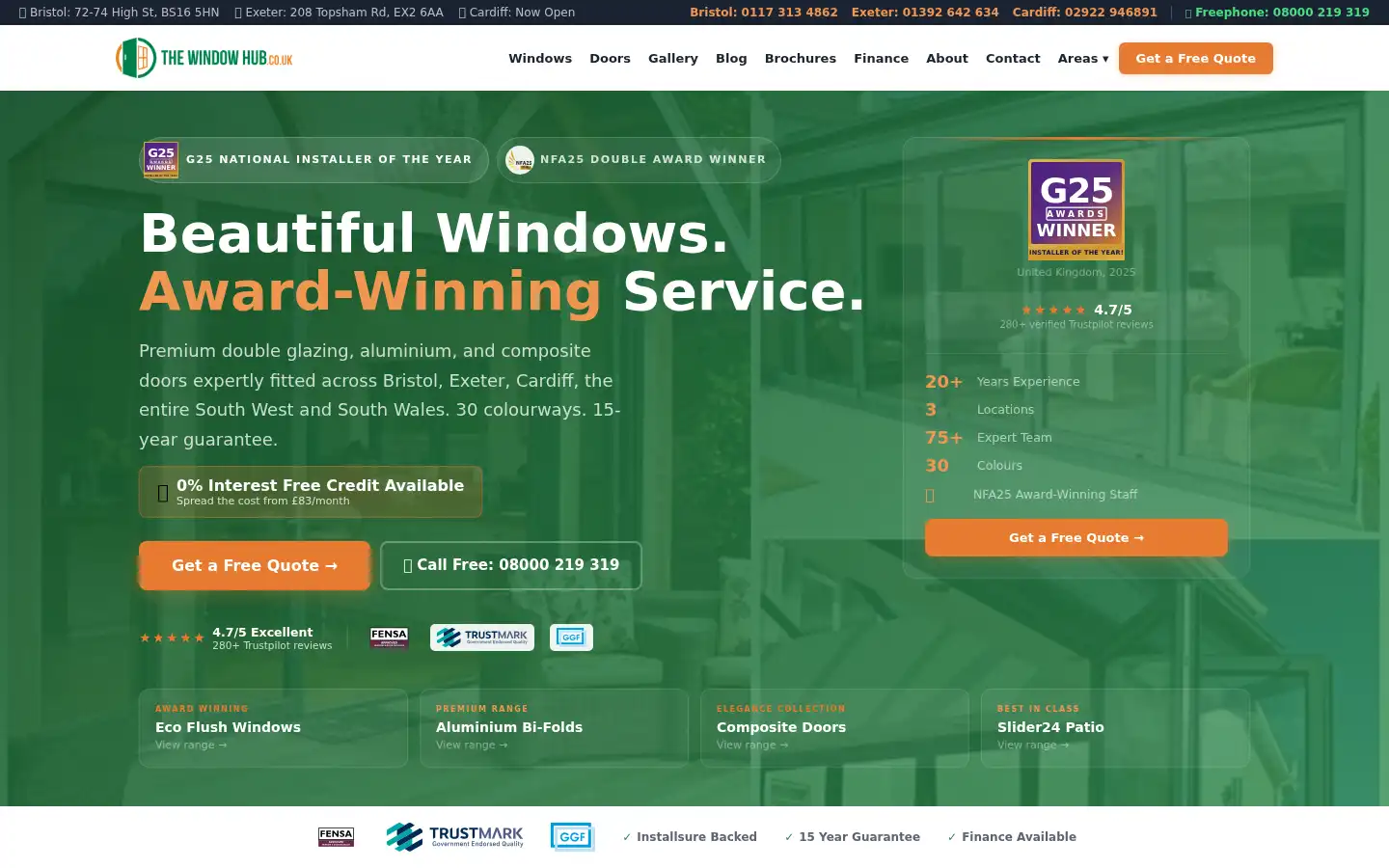 Screenshot of thewindowhub.co.uk