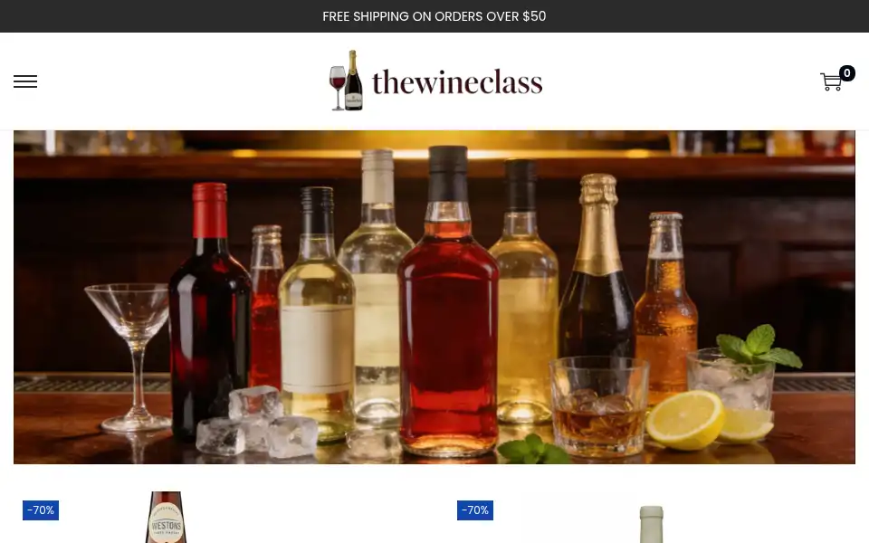 Screenshot of thewineclass.com
