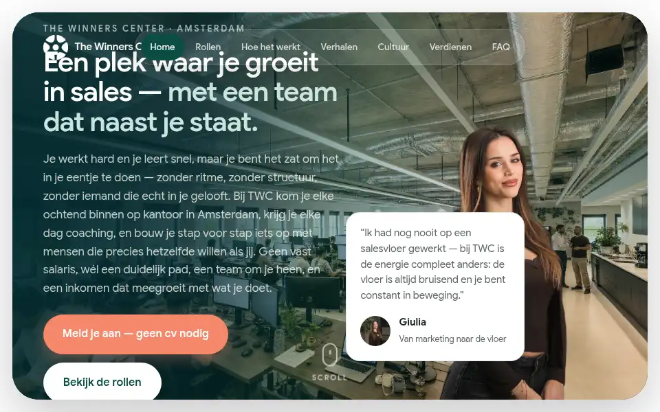 Screenshot of thewinnerscenter.nl
