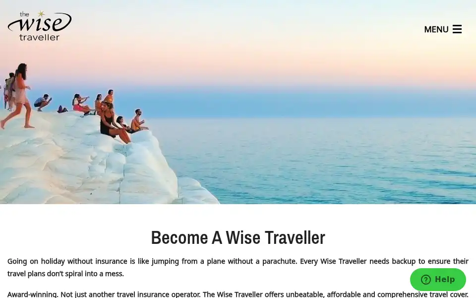 Screenshot of thewisetraveller.com