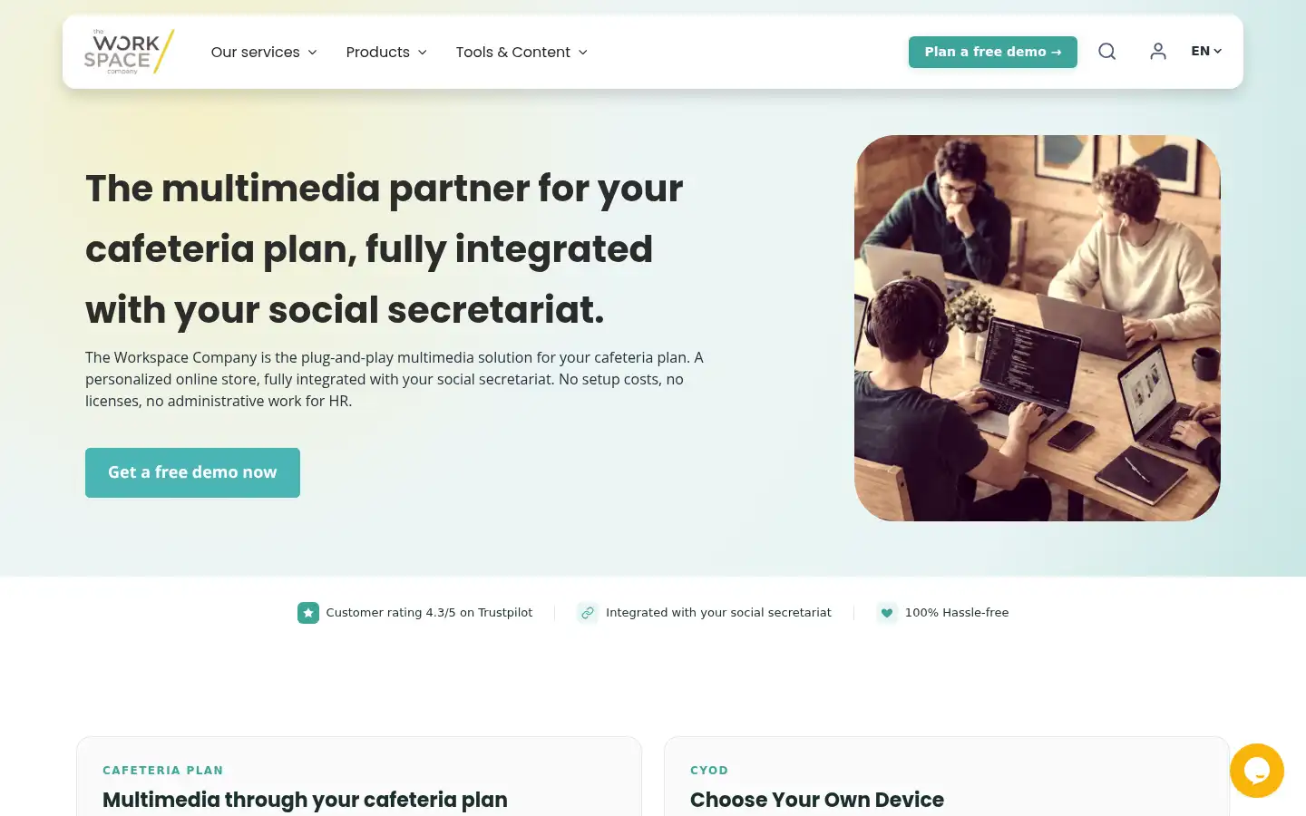 Screenshot of theworkspacecompany.com