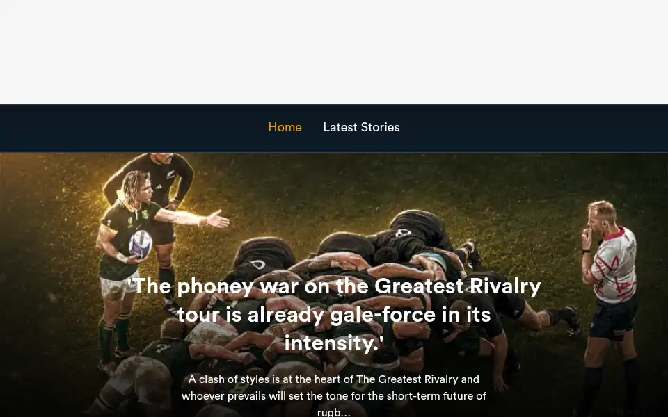 Screenshot of thexv.rugby
