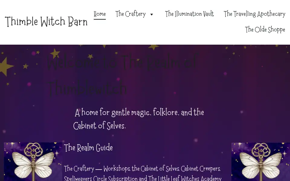 Screenshot of thimblewitchbarn.co.uk