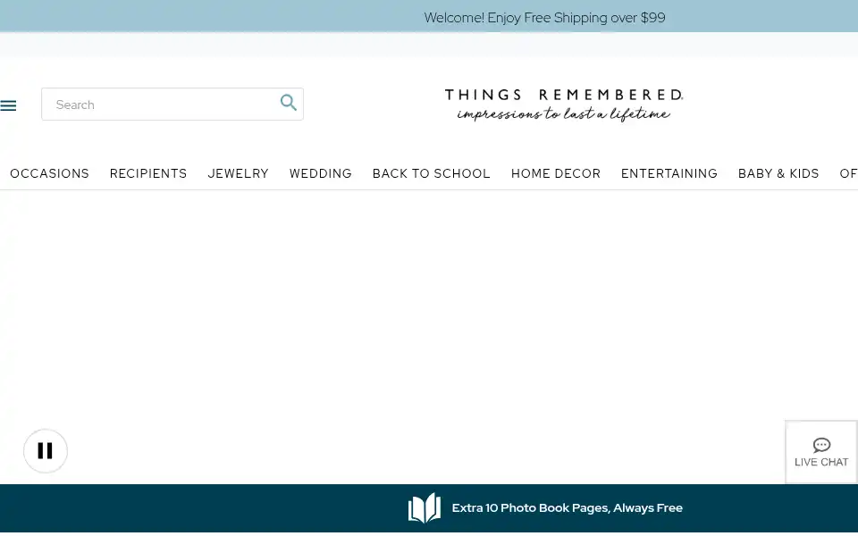 Screenshot of thingsremembered.com
