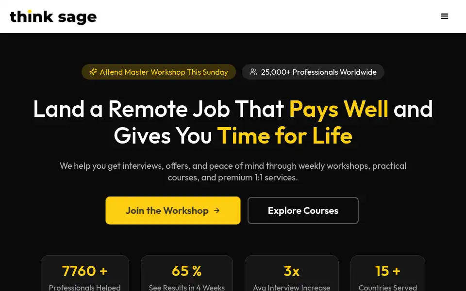 Screenshot of thinksage.in
