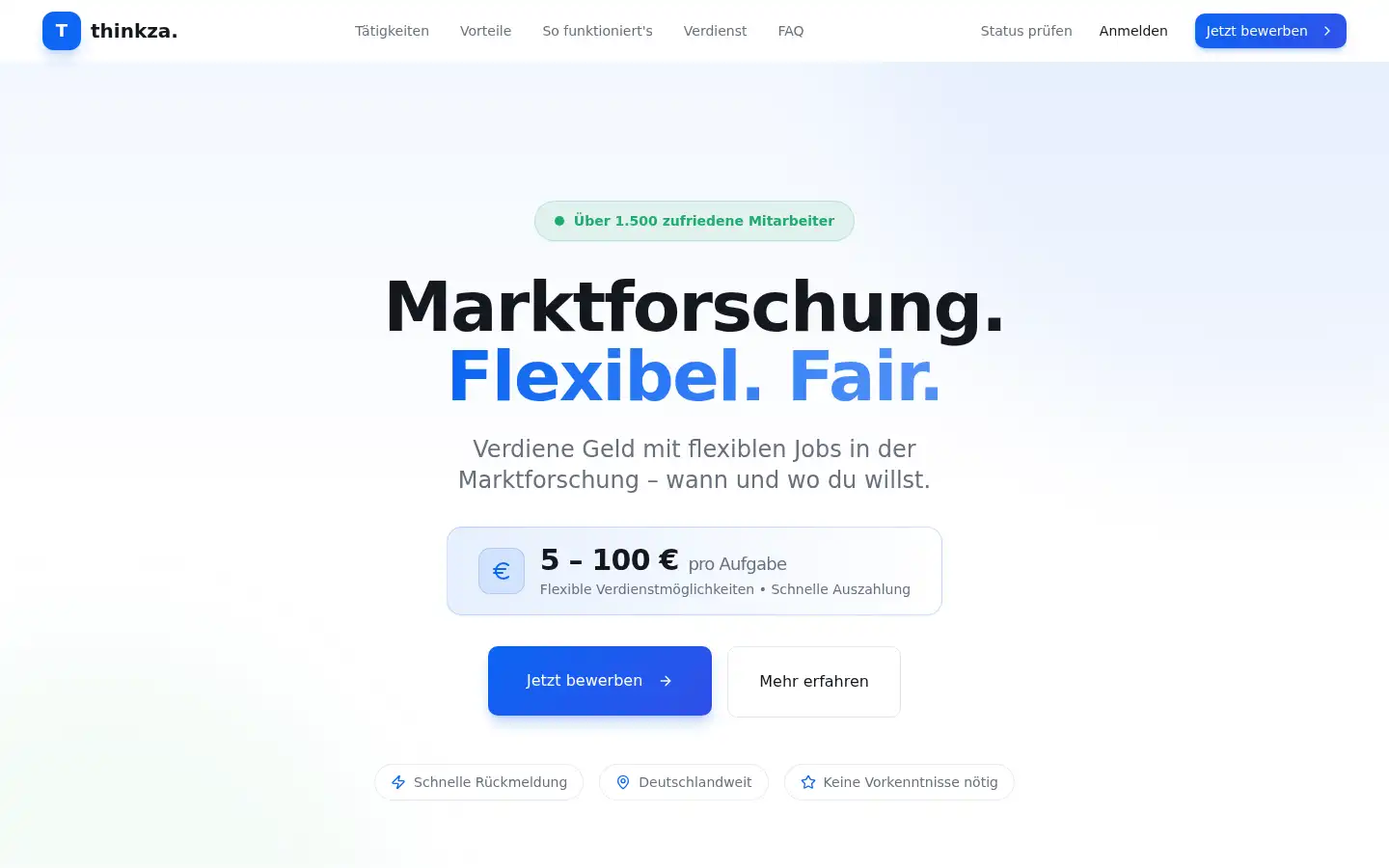 Screenshot of thinkza.de