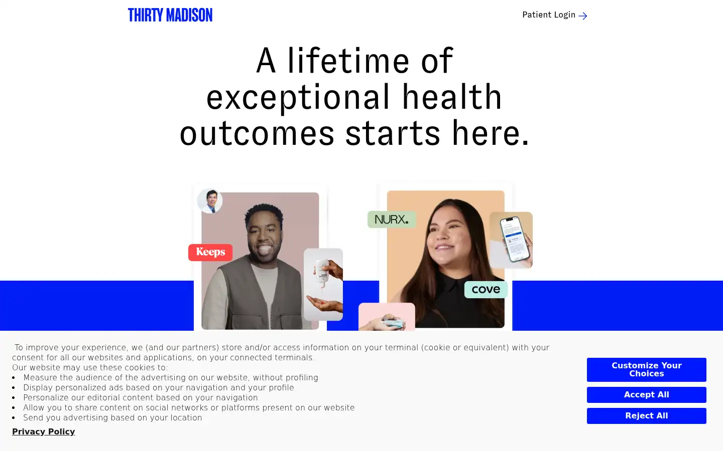 Screenshot of thirtymadison.com