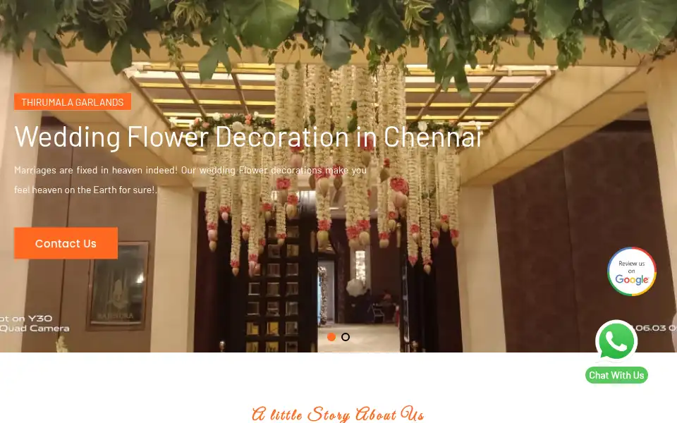 Screenshot of thirumalagarland.com