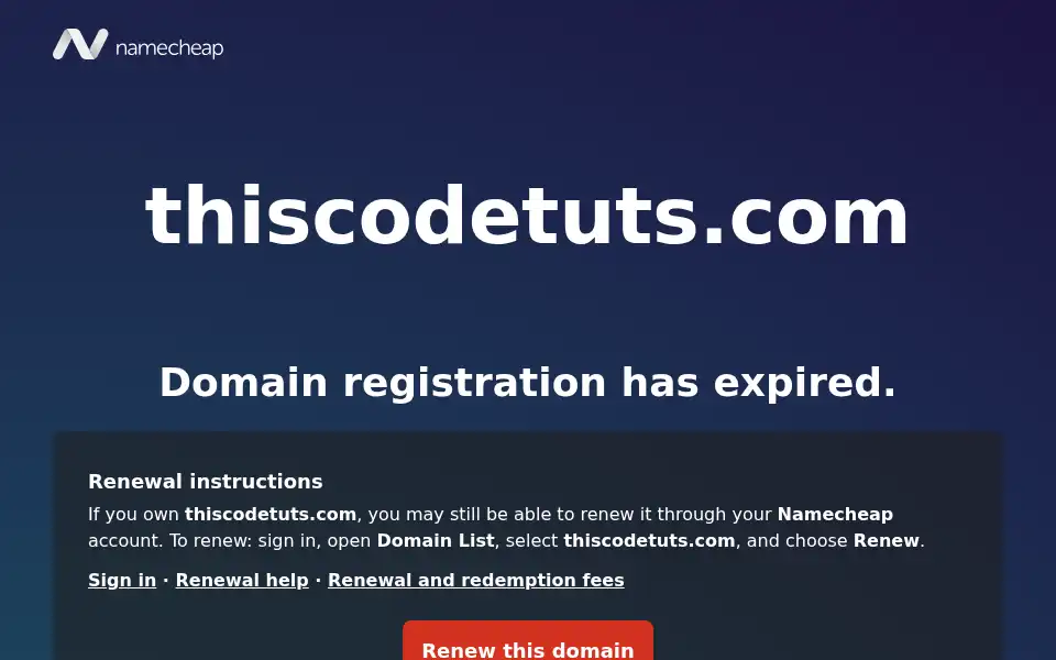 Screenshot of thiscodetuts.com