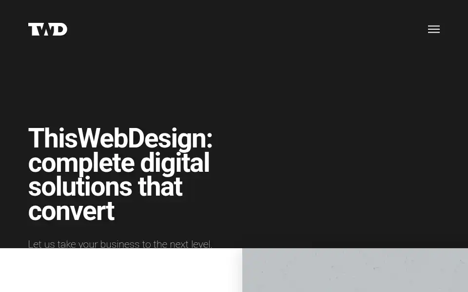 Screenshot of thiswebdesign.co.uk