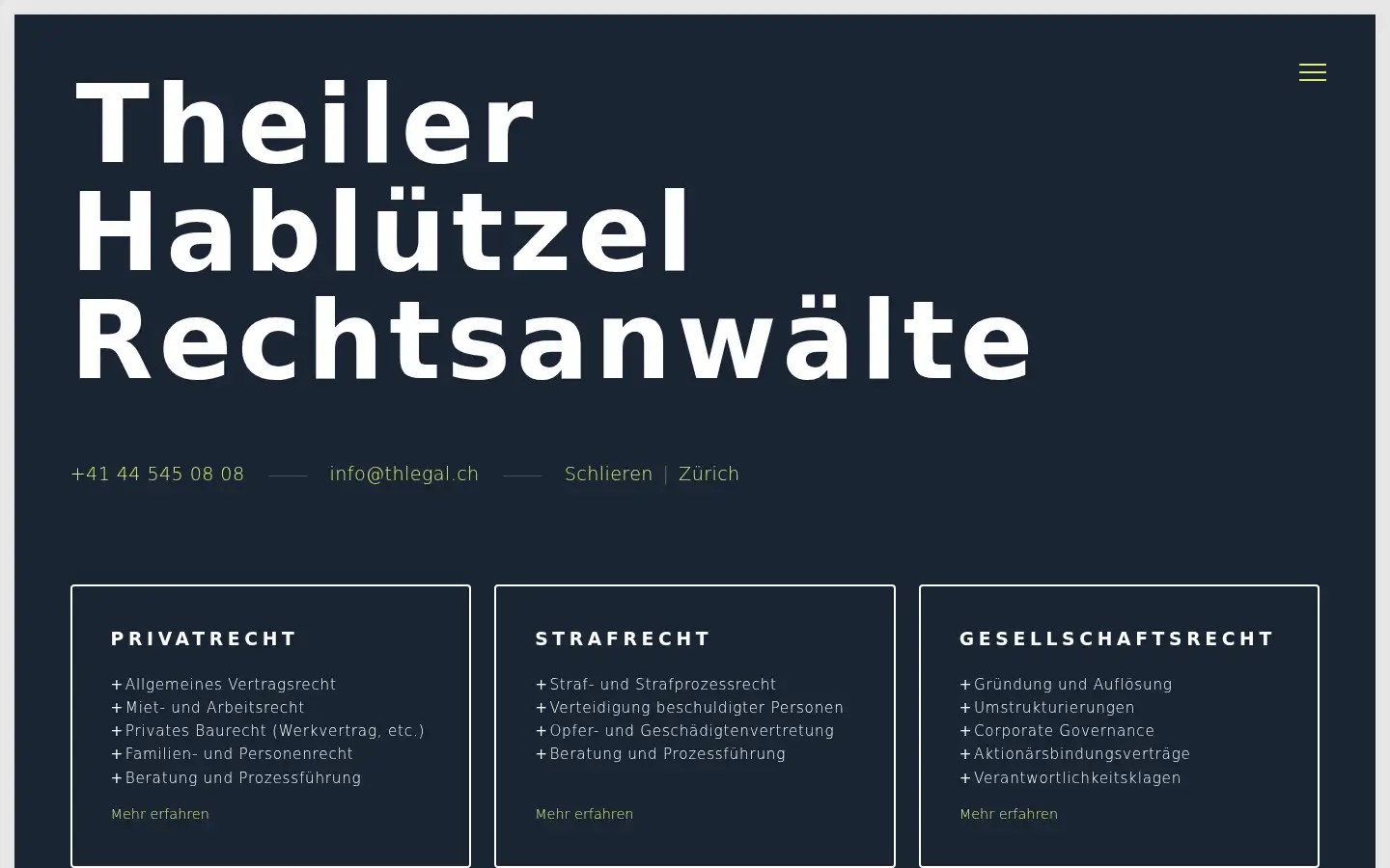 Screenshot of thlegal.ch