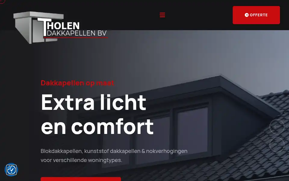 Screenshot of tholendakkapellen.nl