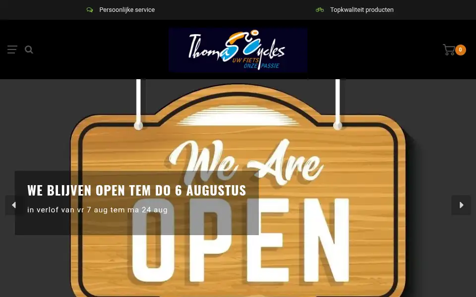 Screenshot of thomascycles.be