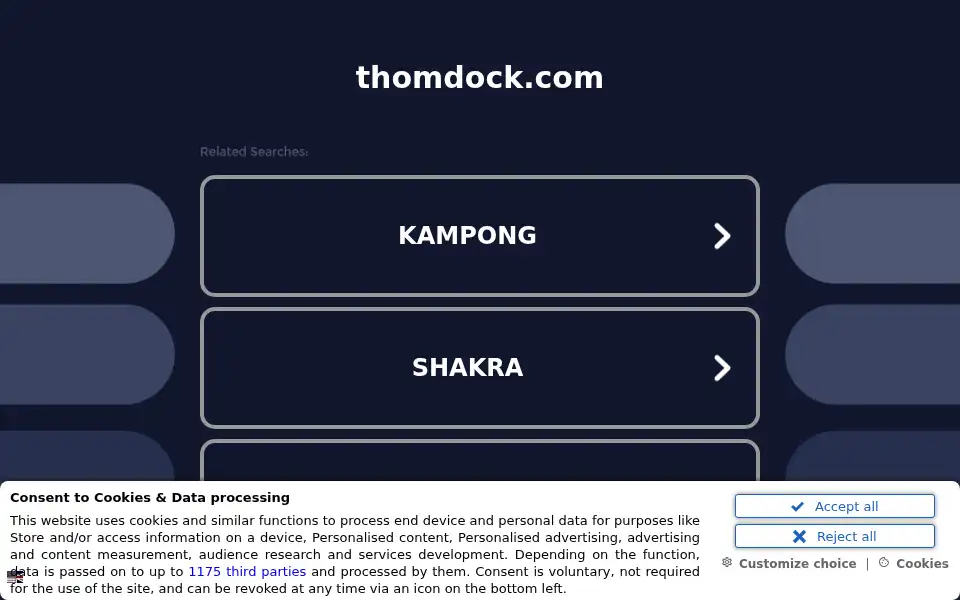 Screenshot of thomdock.com