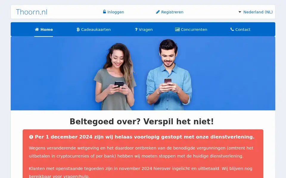 Screenshot of thoorn.nl