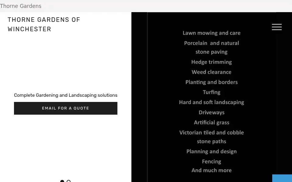 Screenshot of thornegardens.co.uk