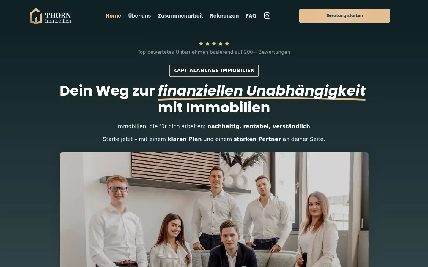 Screenshot of thornimmobilien.de
