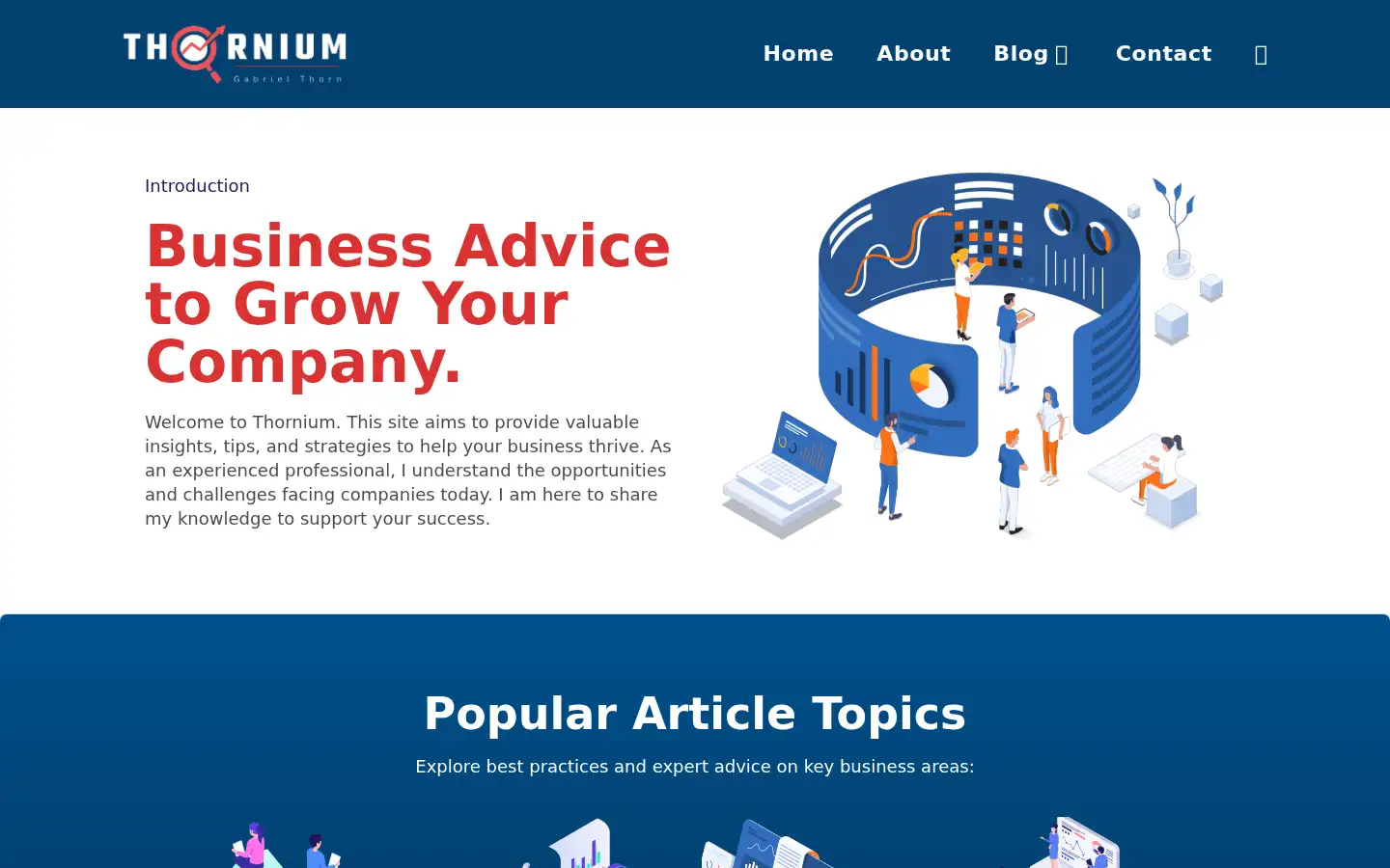 Screenshot of thornium.com