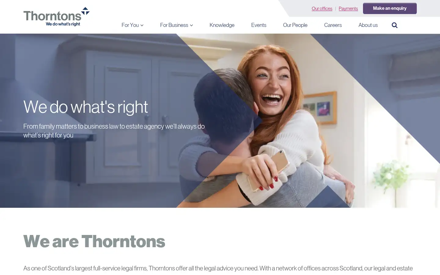 Screenshot of thorntons-law.co.uk