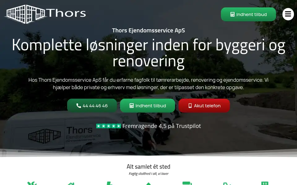 Screenshot of thors-ejendomsservice.dk