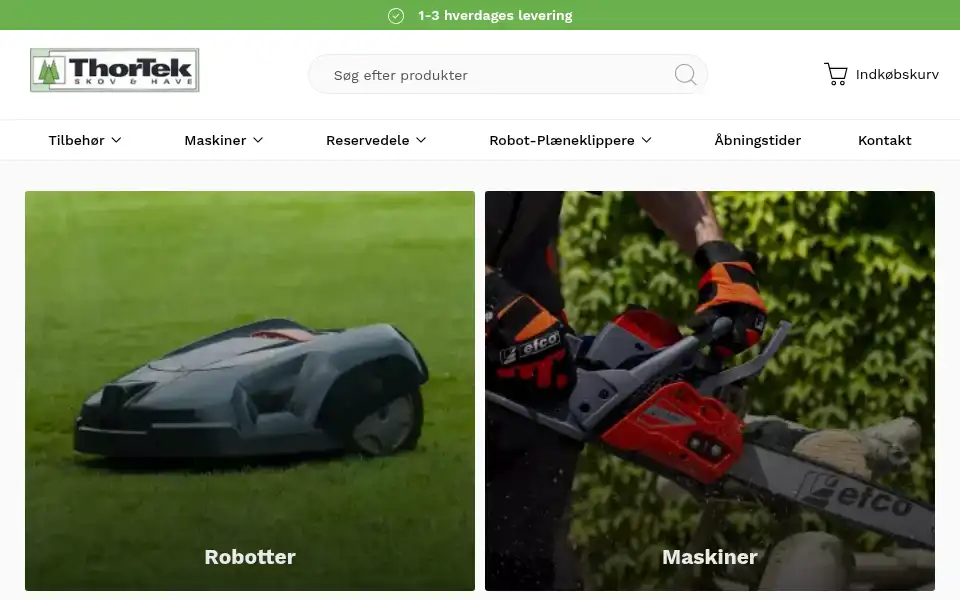 Screenshot of thortek.dk