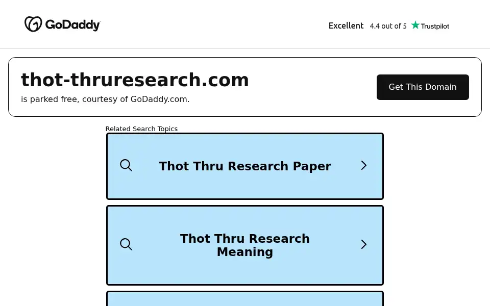 Screenshot of thot-thruresearch.com