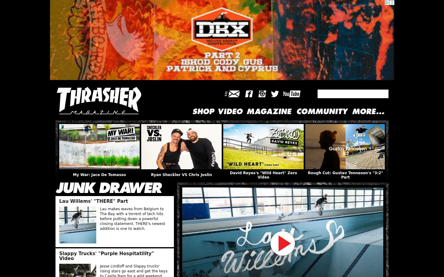 Screenshot of thrashermagazine.com