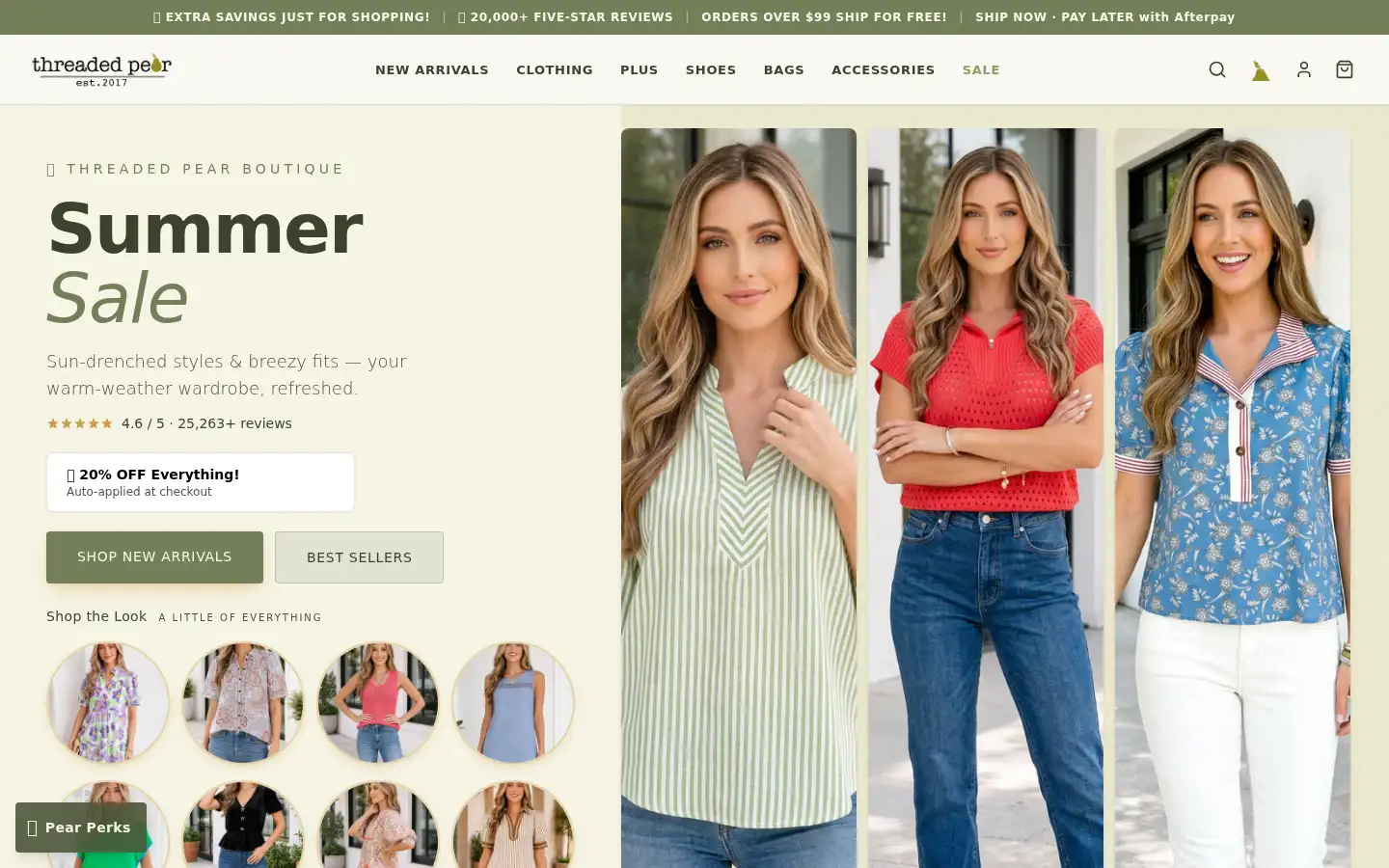 Screenshot of threadedpear.com