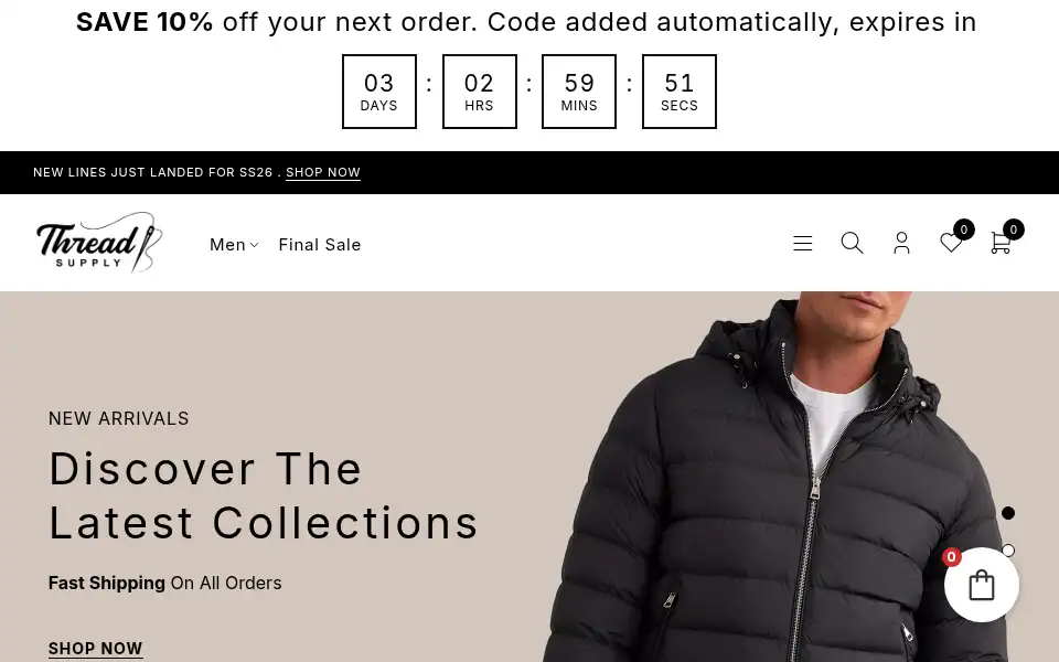 Screenshot of threadsupply.co.uk