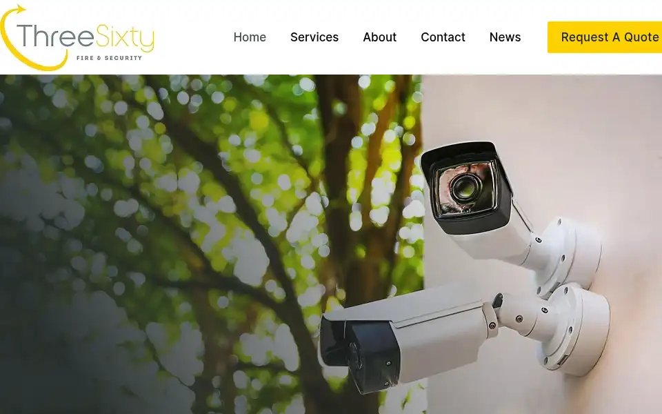 Screenshot of threesixtyfireandsecurity.co.uk