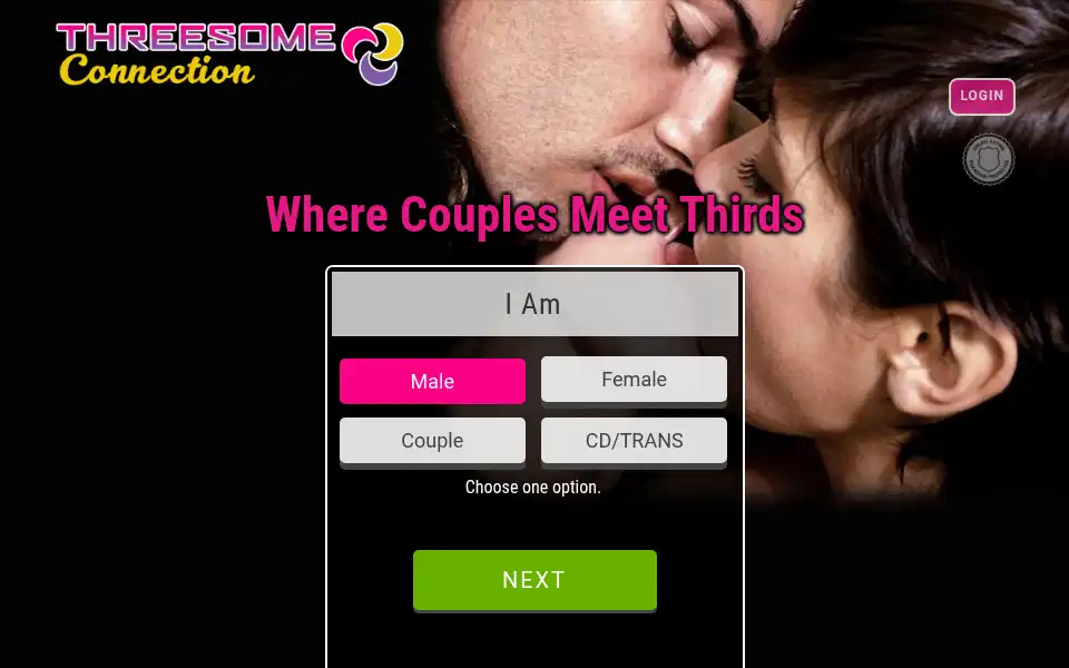 Screenshot of threesomeconnection.com